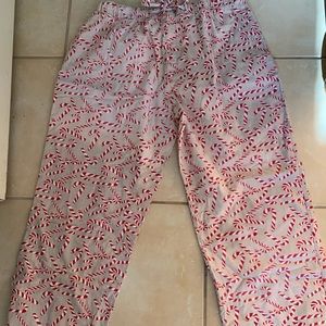 Christmas pajama pants. Candy Canes everywhere!